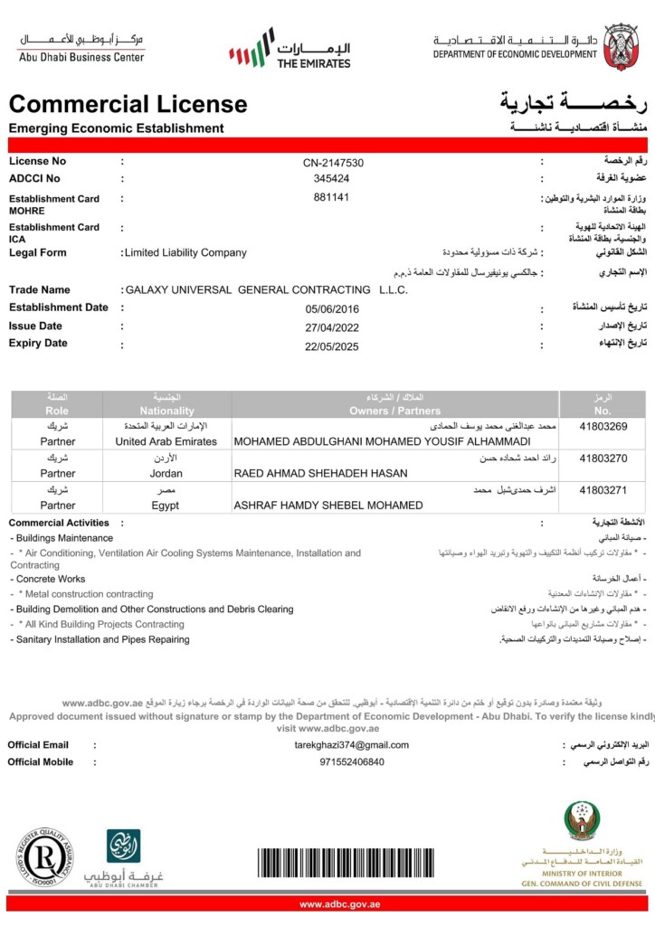 Renewed Trade License 2022-2025